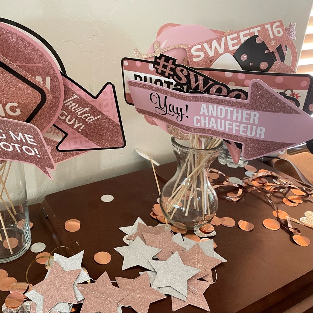 Sweet 16 birthday Photo Booth props